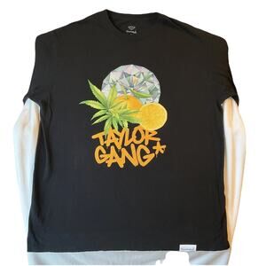 Diamond Supply Co. Men Shirt XL Black Graphic Taylor Gang Streetwear ShortSleeve